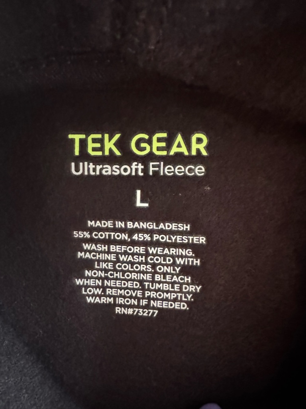 tek gear Black Hoodie Pullover Sweatshirt - Picture 3 of 6